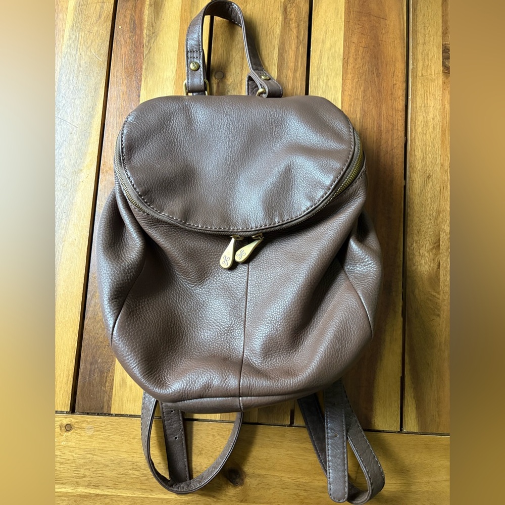 HOBO Tan Pebbled Leather Backpack - Picture 3 of 9